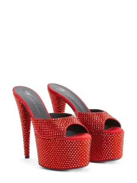 Sandale Giuseppe Zanotti de cristal roșu