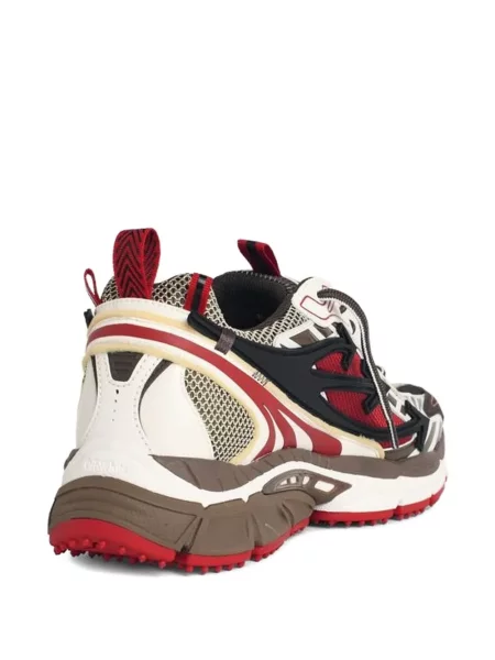 Sneakerși Off-white din piele de căprioară alb