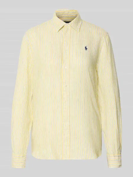 Bluzka koszulowa z czystego lnu Polo Ralph Lauren