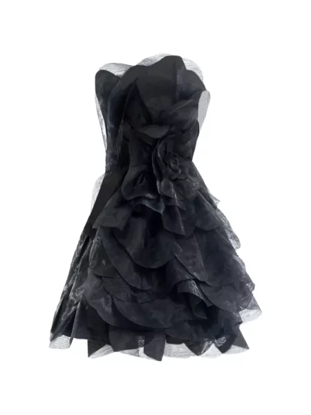 Rochie mini Gemy Maalouf fără bretele negru