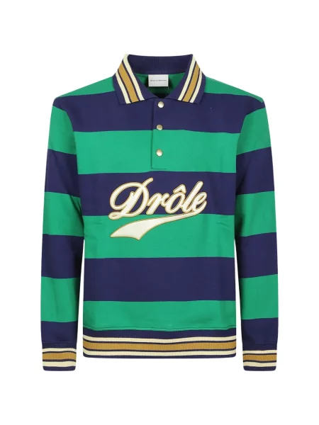 Tricou polo Drole De Monsieur cu autograf verde