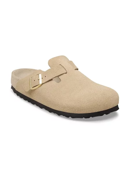 Σκαρπινια Birkenstock σουέντ μπεζ