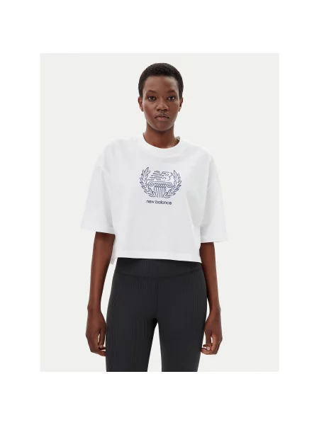 New Balance Majica Oversize bela