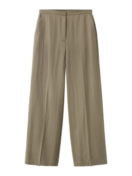 MANGO Pantaloni cu dungă FLUID kaki