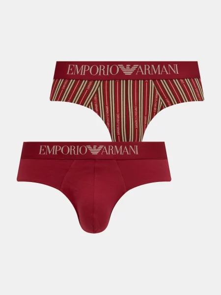 Emporio Armani Underwear slipy pánske s elastanom červená