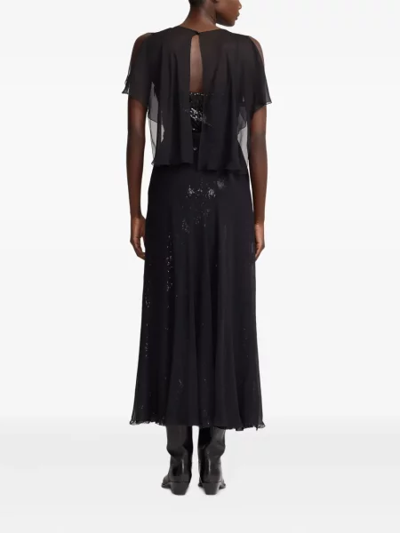 Костюм миди рокля Ralph Lauren Collection до коляното черно