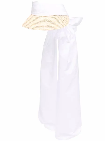 Căciulă Red Valentino cu funde de paie roșu