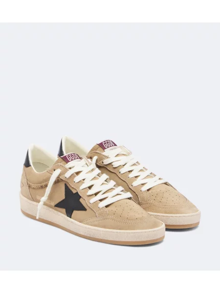 Sneakerși Golden Goose Ball Star din piele de căprioară bej