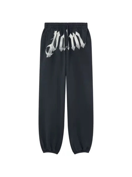 Pantaloni sport Palm Angels cu autograf negru
