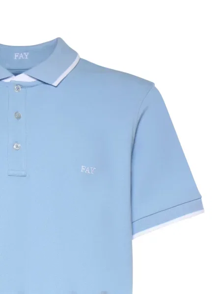 Tricou polo Fay scurt albastru