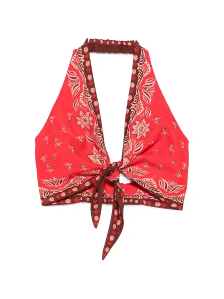 Bluză Farm Rio cu model floral cu imagine roșu