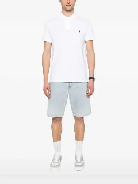 Polo Polo Ralph Lauren με κέντημα με στρογγυλή λαιμόκοψη λευκό