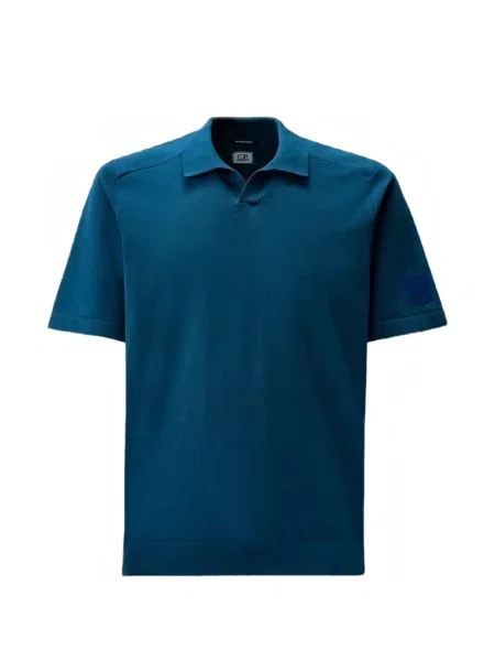 Tricou polo C.p. Company cu autograf albastru