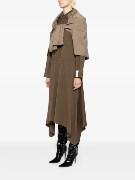 Sukienka Rokh garniturowa brązowa