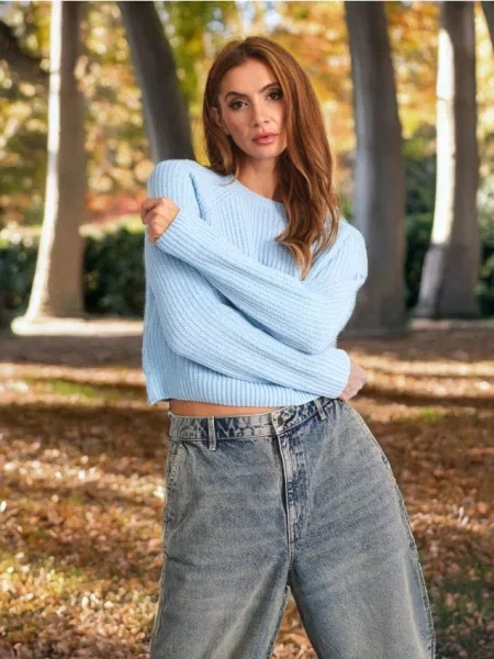 Джемпер у смужку блакитний