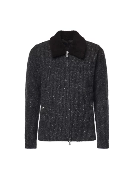 Sweter Eleventy wełniany szary