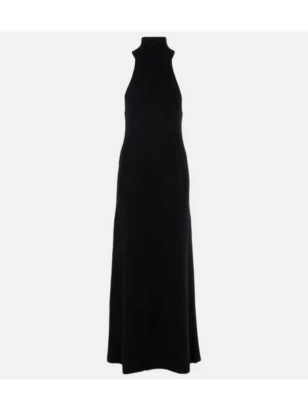 Maksi obleka Lisa Yang iz kašmirja črna