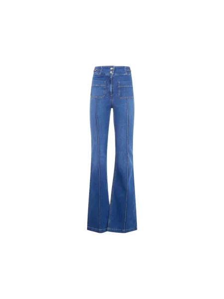 Jeansy dzwony Elisabetta Franchi dzwony niebieskie