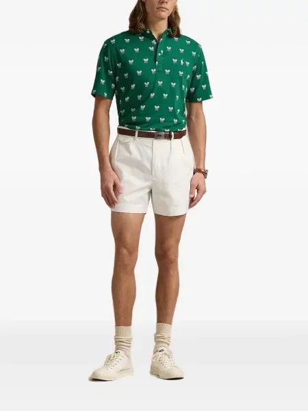 Tricou polo Polo Ralph Lauren cu autograf cu decolteu în V roșu