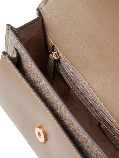 Portofel Michael Michael Kors cu volane plisat de lână negru
