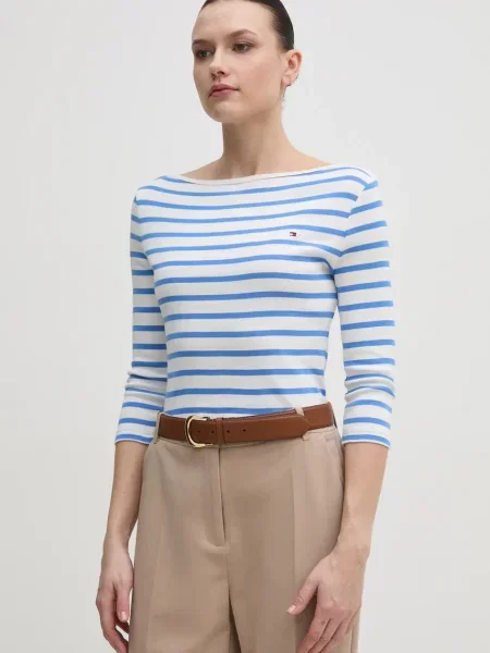 Tommy Hilfiger tričko s dlhým rukávom dámske modrá