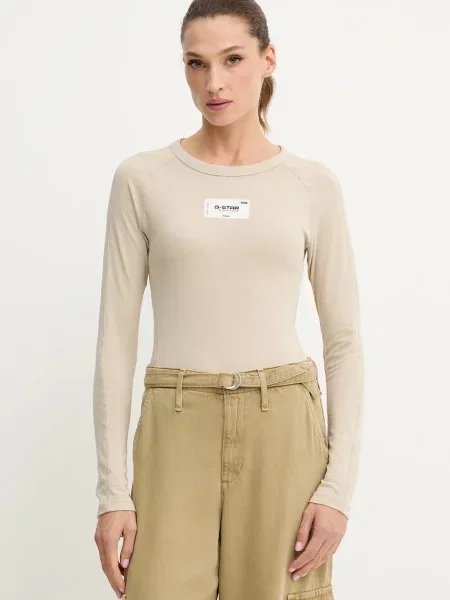 Majica z dolgimi rokavi G-Star bež