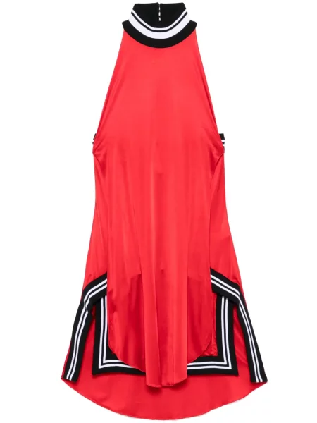 Rochie mini Off-white din satin de costum alb