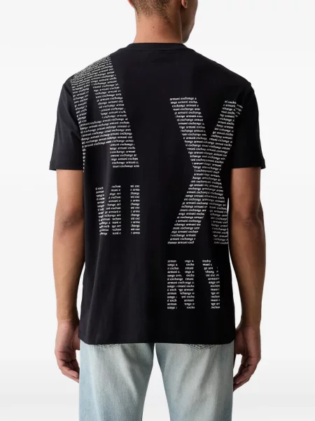Tricou Armani Exchange cu imagine negru