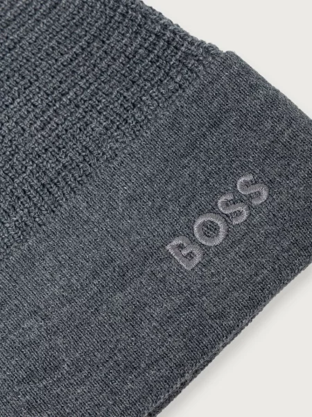 Шерстяная шапка Boss Green зеленая