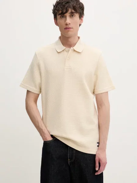 Tricou polo Tommy Jeans bej