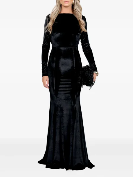 Rochie maxi Roserry lungă de costum negru