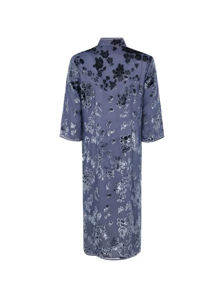 Gulerat rochie midi Pierre-louis Mascia cu model floral gri