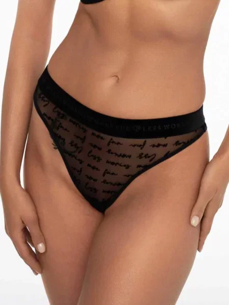 Женские прозрачные трусики чорні