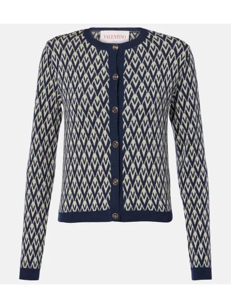 Kardigan Valentino wełniany niebieski