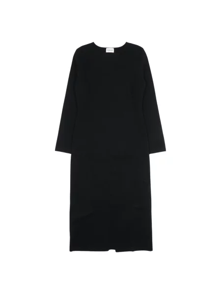 Dzianinowa sukienka midi Parosh czarna