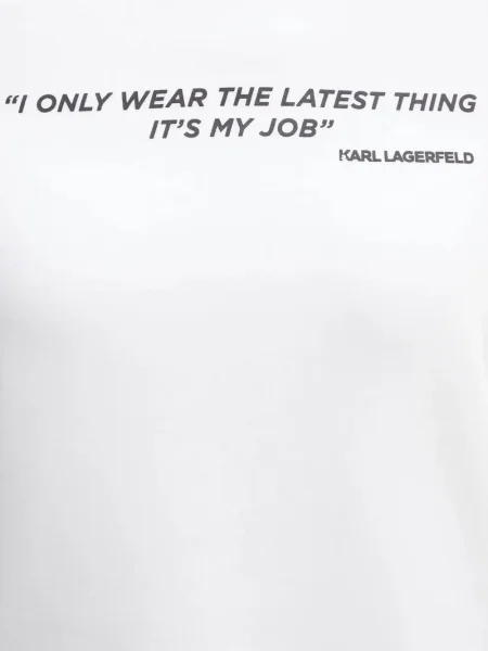 Hanorac crewneck Karl Lagerfeld alb