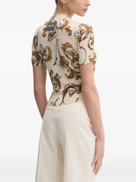 Tricou Versace Jeans Couture tricotate cu imagine