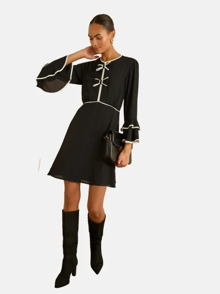 Love & roses Rochie bej negru