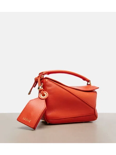 Top Loewe din piele portocaliu