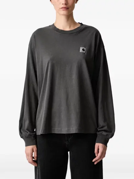 Μακρύς μπλούζα Carhartt Wip με αυτόγραφο μαύρο