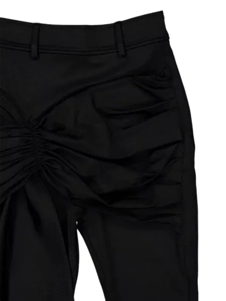 Pantaloni Rabanne cu volane drapate negru