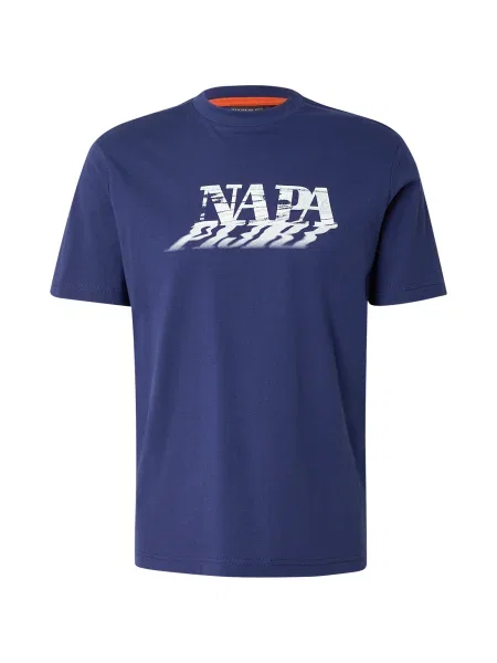 NAPAPIJRI Tricou S-LODESTAR albastru închis alb