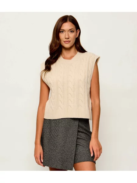 Weekend MaxMara De lână vestă Vkdclown | Relaxed fit bej