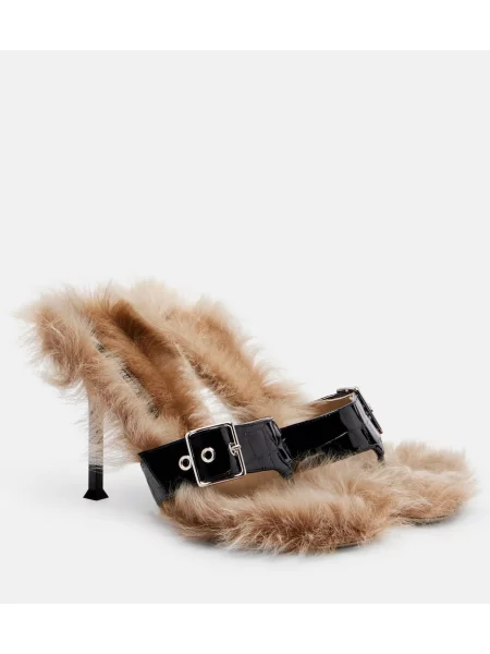 Chiloți tanga Christen din piele negru