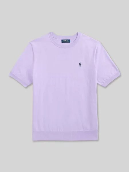 T-shirt o kroju regular fit z czystej bawełny Polo Ralph Lauren fioletowa