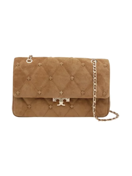 Torebka Tory Burch zamszowa brązowa