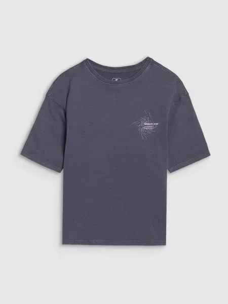 4F koszulka t-shirt dla dziewczynki szary