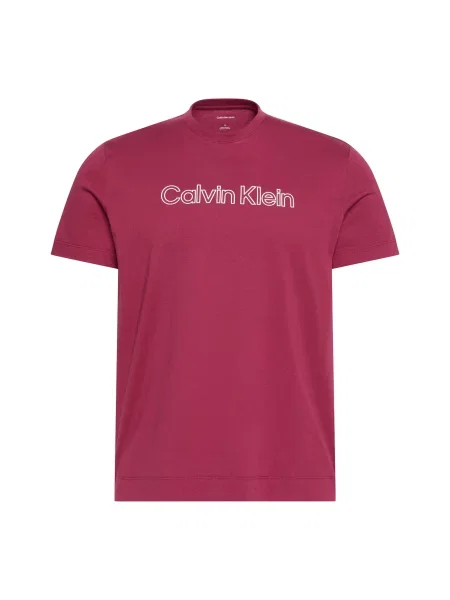 Calvin Klein Tricou roșu burgundy alb