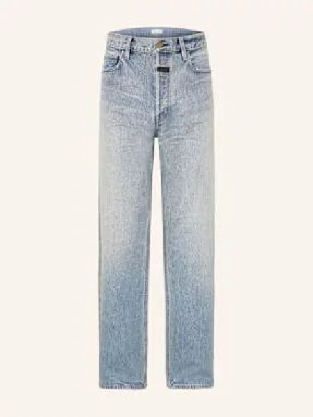 Fear Of God Džíny Straight Fit light indigo