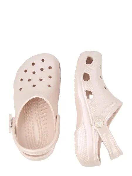 Klasické šľapky Crocs s perlami ružová